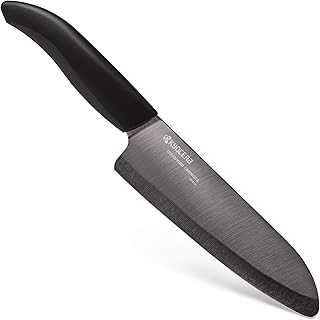 Advanced Ceramic Revolution Series 6-inch, Chef's Santoku Knife, Black Blade
