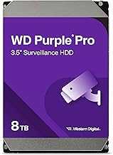 8TB WD Purple Pro Surveillance Internal Hard Drive HDD - SATA 6 Gb/s, 256 MB Cache, 3.5" - WD8002PURP