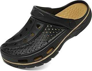 Men's and Women's Arch Support Clogs Garden Shoes Slip-on Outdoor Beach Slippers with Removable Cushion Footbed