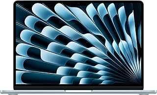 2025 MacBook Air 13-inch Laptop with M4 chip: Built for Apple Intelligence, 13.6-inch Liquid Retina Display, 16GB Unified Memory, 256GB SSD Storage, 12MP Center Stage Camera, Touch ID; Sky Blue