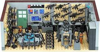 376 pcs Swat Team Armory Building Blocks Sets, WW2 War Military Base Equipment Building Toy,STEM Battle Swat Team Toys,Contains Army Weapons Pack Gear,Suitable for Adults and Children Aged 6+