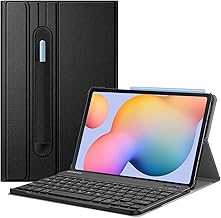 FINTIE Keyboard Case for Samsung Galaxy Tab S6 Lite 10.4 Inch 2024/2022/2020, Slim Stand Cover with Secure S Pen Holder Detachable Wireless Bluetooth Keyboard, Black
