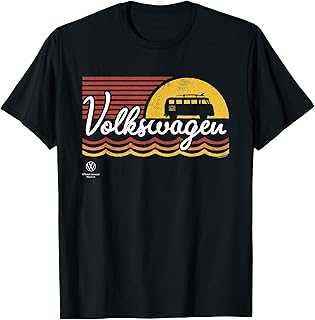 Volkswagen Campervan Retro Beach Sunset Father's Day T-Shirt