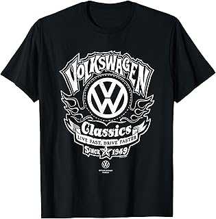 Flaming VW Biker Logo T-Shirt