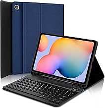 Keyboard Case for Galaxy Tab S6 Lite 10.4 in, Samsung S6 Lite Case with Keyboard 2024/2022/2020, Wireless Keyboard for Samsung Tab S6 Lite with Pen Holder Smart Tablet Cover for S6 Lite 10.4 Navy Blue