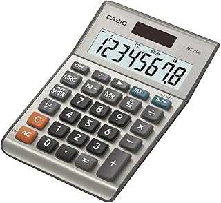 Casio MS-80B Calculator – Desktop Calculator with Tax & Currency Tools | General Purpose | Large Display | Ideal for Home, Office & Everyday Math