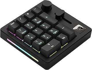 GMMK Macro Pad - Black Mechanical Numpad - 10 Key USB Keypad - Hotswap, Programmable Volume Knob, RGB Backlit, Wired & Wireless Bluetooth- Gaming Keyboard Number Pad