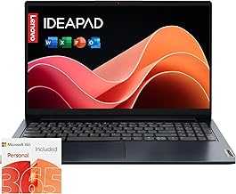 IdeaPad 1i Laptop with Microsoft 365 Home and Business • 12GB RAM • 1TB Cloud Storage and 256GB SSD • Intel Core • 15 Anti-Glare Screen • WiFi-6 • 11HR Battery • Windows 11 • w/o Earbuds