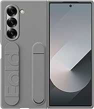 Galaxy Z Fold 6 Silicone Phone Case, Protective Cover with Stand, Secure Grip, Slim, Soft, Comfortable Design, US Version, EF-MF956TJEGUS, Gray