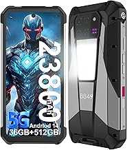 Tank 3 Pro Rugged Smartphone 2024, 23800mAh Rugged Projector Phone 97dB Loud Speaker, 36GB+512GB Dual Sim 5G Android 14 Unlocked Mobile Cell Phones 6.79" Big Screen, Camping Light/2TB Expand/OTG
