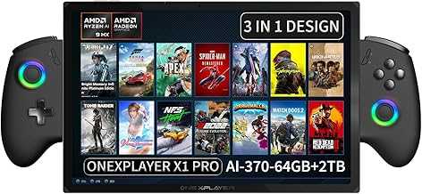 X1 PRO (AMD AI 370-64GB+2TB) 10.95 Inches Handheld PC Video Console Portable Win 11 Home OS Laptop 120Hz 2560X1600 Touchscreen Mini Pocket Tablet PC Black
