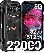 V Max Pro 5G Rugged Smartphone,22000mAh 32GB+512GB/TF 2TB Rugged Phone Unlocked Android 14,108MP+20MP Rugged Cell Phone,6.58" FHD+120Hz IPS Screen,IP68/IP69K Waterproof Phone,NFC/Face ID/WIFi 6