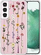 ZTOFERA Floral Case for Samsung Galaxy S21 5G,Cute Flower Pattern Case for Girls Women,Flexible Silicone Protective Slim Shockproof Bumper Phone Cover for Galaxy S21,Clear
