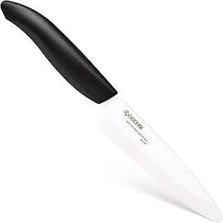 Advanced Ceramic Revolution Series 4.5-inch Utility Knife, Black Handle, White Blade - FK-110 WH