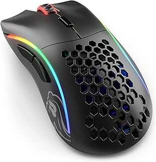 Model D Wireless Gaming Mouse - 69g Superlight, Lag Free 2.4Ghz Wireless, Up to 71 Hour Battery, RGB, BAMF Sensor, Ergonomic, 6 Buttons - Matte Black