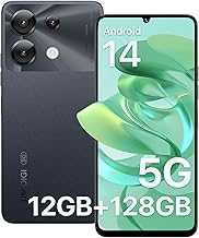G9 5G Cell Phone, Android 14 Unlocked Phones, 12(6+6) GB +128GB/1TB TF Expand, 5G Dual SIM, 50MP Camera, 6.75" HD+ 90Hz Display, AI Face & Fingerprint Unlock, 5000mAh Android Phone Black