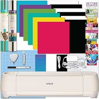 Explore 4 Machine with Vinyl and Iron-On Bundle - Beginner Friendly Craft Cutting Machine with Essential Materials, HTV and Adhesive Vinyl Variety Pack- DIY Decor Projects, Apparel and Decals
