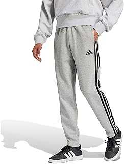 Adidas Mens Essentials 3-Stripes Fleece Open Hem Pants