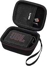 LTGEM Case Compatible with JBL Go 4 and JBL Go 3 and JBL Go 3 Eco Ultra-Portable Waterproof Speaker, Black