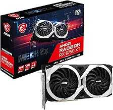 Gaming Radeon RX 6750 XT 192-bit 12GB GDDR6 DP/HDMI Dual Torx 3.0 Fans FreeSync DirectX 12 VR Ready OC Graphics Card (RX 6750 XT MECH 2X 12G OC)