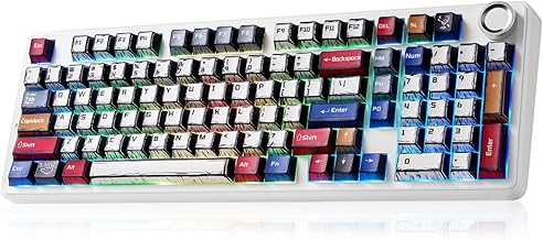 Aula F99 Pro Mechanical Keyboard, Wireless Gaming Keyboard Bluetooth Hot Swappable Custom Creamy Computer Keyboards