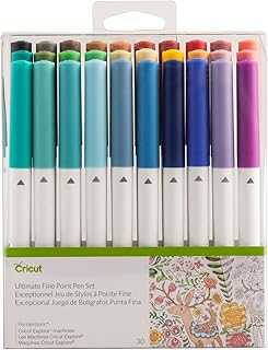 Ultimate Fine Point Pen Set, 0.4mm Fine Tip Pens to Write, Draw & Color, Create Personalized Cards & Invites, Use Maker and Explore Cutting Machines, 30 Assorted Colored Pens