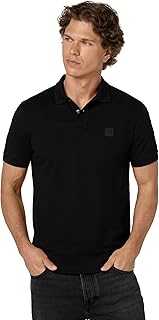 Men's Square Patch Logo Slim Fit Pique Polo Shirt