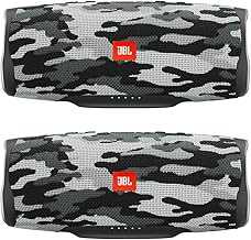 Charge 4 - Waterproof Portable Bluetooth Speaker Bundle - Black Camo/Black Camo (Pair)
