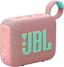 JBL Go 4 - Ultra-Portable, Waterproof and Dustproof Bluetooth Speaker, Big Pro Sound with Punchy bass, 7-Hour Built-in Battery, Made in Part with Recycled Materials (Pink) (Renewed)
