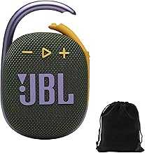 Clip 4 Portable Bluetooth Speaker Bundle with Deluxe CCI Protective Carrying Pouch (Green)