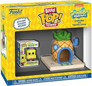Pop Bitty Town: Spongebob Squarepants - Spongebob Squarepants and Pineapple House - Collectable Vinyl Figure - Gift Idea - Official Merchandise - Toys for Kids & Adults