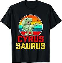 Cyrus Saurus Family Reunion Last Name Team Funny Custom T-Shirt