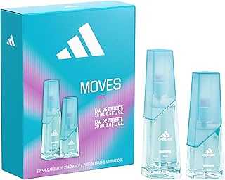Moves for Her Giftset 0.5 fl oz EDT + 1 fl oz EDT, Notes of Grapefruit, Peppermint, Tomato, Women's Fragrance, Long Lasting, Sporty Fragrance, Travel Size