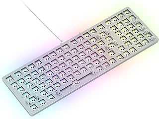 Gaming GMMK 2 Full Size (96%) Barebones (Frame Only) - Mechanical Gaming Keyboard Frame, Full Size (96%), Aluminium, Customisable, Per Key RGB, American QWERTY Layout - White