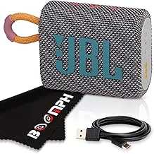 Go 3 Portable Bluetooth Wireless Speaker, IP67 Waterproof and Dustproof Built-in Battery - Gray - Boomph's Comprehensive Ultimate Performance Cloth Solution for Your On-the-Go Sound Experience