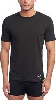 Men's 3 Pack Crew Neck T-Shirts, White/Gray/Black, L