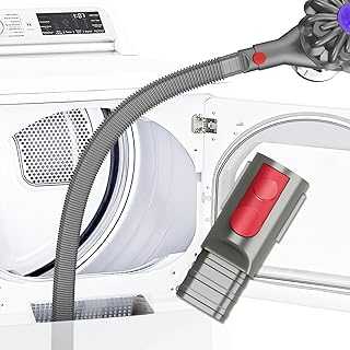 Dryer Vent Cleaner Kit Compatible with Dyson Dryer Lint Vacuum Attachment for Dyson V7 V8 V10 V11 V12 V15 etc Cordless Vacuum Cleaner Removes Deep Lint