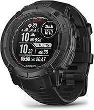 Instinct 2X Solar - Tactical Edition, Rugged GPS Smartwatch, Built-in Flashlight, Ballistics Calculator, Solar Charging Capability, Black