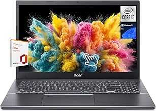 Aspire 5: 15.6" FHD Touch Laptop - 13th Gen Intel i5-13420H, 8GB LPDDR5 RAM, 512GB SSD, Wi-Fi 6, with Lifetime Office, Thin & Light, Windows 11 Pro