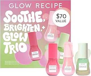 Soothe, Glow & Bright Gift Set - Niacinamide Dew Drops Illuminating Primer & Avocado Ceramide Facial Serum & Guava Dark Spot Serum - Korean Skincare Travel Kit (3 Count)