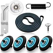Upgraded Sam-Sung Dryer Repair Kit for DC97-16782A Samsung Dryer Roller Replacement Kit, DC93-00634A Dryer Idler Pulley, 6602-001655 Dryer Belt, Replacement for Samsung Dryer Parts (Figures 6 and 7)