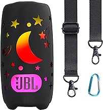 Soft Silicone Case Replacement for JBL Pulse 5 Waterproof Portable Bluetooth Speaker (Black Case)
