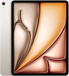 iPad Air 13-inch with M3 chip Built for Apple Intelligence, Liquid Retina Display, 128GB, 12MP Front/Back Camera, Wi-Fi 6E, Touch ID, All-Day Battery Life — Starlight