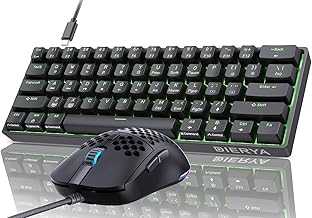 DK61SE Wired Mechanical Keyboard and M1SE Programmable Gaming Mouse Combo, for Windows Laptop PC Gamer Typist