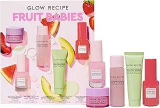 Fruit Babies Bestsellers Kit - Mini Travel Size Beauty Essentials - Avocado Foam Cleanser, Niacinamide Dew Drops Serum, Pore-Tight Toner, Salicylic Serum, Hyaluronic Acid Cream (5 Count)