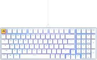 Glorious GMMK 2 - TKL Hot Swappable Mechanical Keyboard, Red Switches, Wired, Compact Gaming Keyboard - Full Size (White) (Renewed)