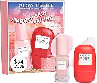 Smooth Skin Sailing Skincare Set - Watermelon Glow Pink Juice Facial Moisturizer + Silicone-Free BHA Strawberry Pore Minimizer Blurring Drops (2 Count)
