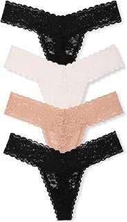 Women's Lace Thong Underwear, Panties for Women, Multi Pack