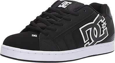 Men's Net Skate Casual Shoe, Black/Black/White, 16