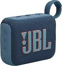 Go 4 - Ultra-Portable, Waterproof and Dustproof Bluetooth Speaker, Big Pro Sound with Punchy bass, 7-Hour Built-in Battery, Made in Part with Recycled Materials (Blue)